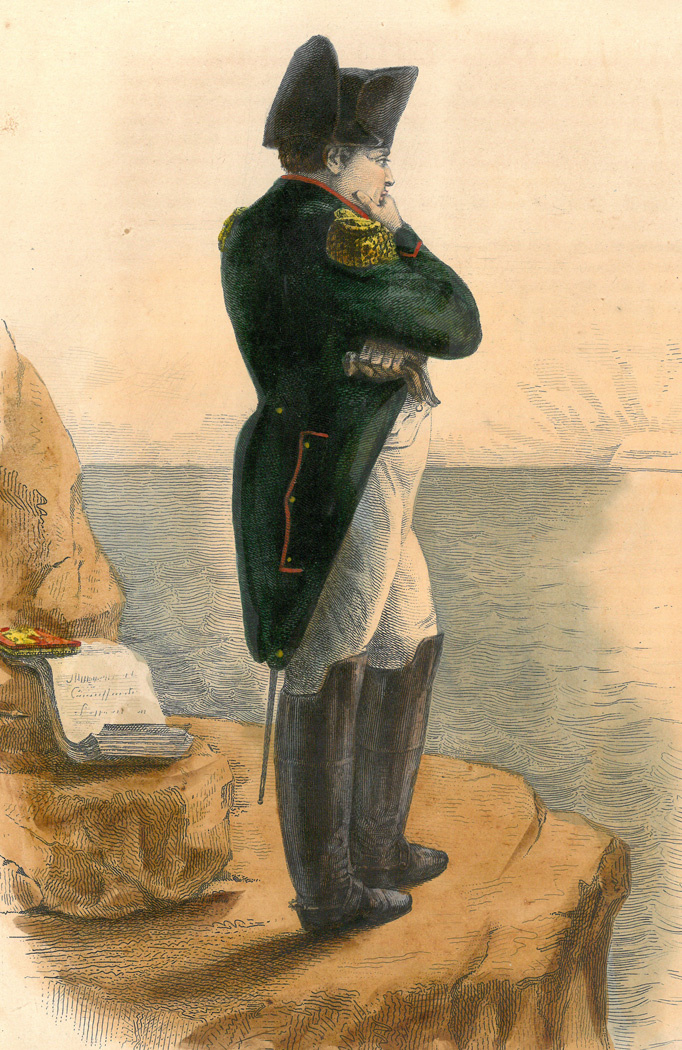 Napoleon in exile on the island of Saint Helena